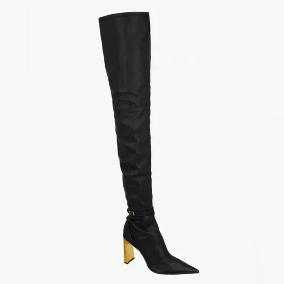 ZARA OVER-THE-KNEE HEELED BOOTS LIMITED EDITION - Picture 14 of 16